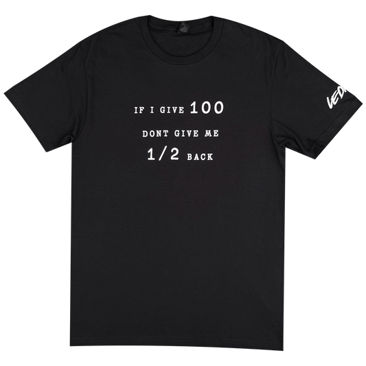 Give 100 Black T-Shirt