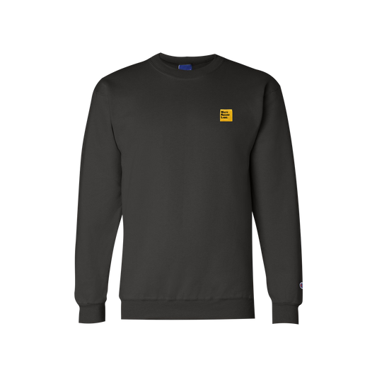MRL Logo Embroidered Black Crewneck Sweatshirt