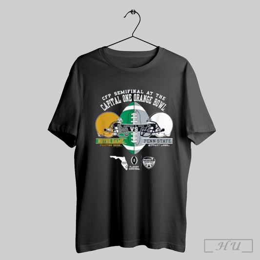 Notre Dame Vs Penn State Orange Bowl 2024 25 Cfp Semi Black T Shirt