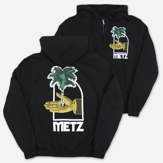 Palm Black Zip Hoodie