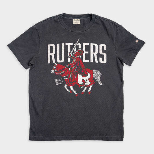 Black Rutgers Scarlet Knights Vintage Heavyweight Tee Style001