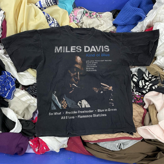 MILES DAVIS KIND OF 'BLUE' BLACK T-SHIRT