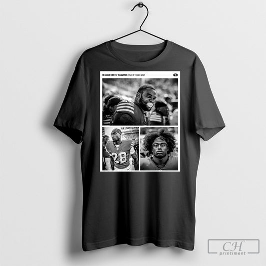 San Francisco 49ers Darrell Luter Jr Malik Mustapha The Sideline Story Top Black And White Shirt Poster Ornaments