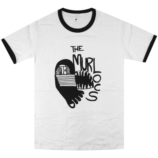 Foot In Mouth White/Black Ringer T-Shirt