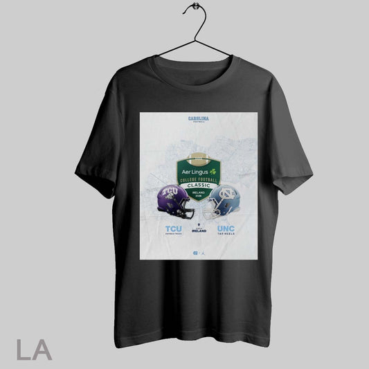 Top Tcu Horned Frogs Vs North Carolina Tar Heels Aer Lingus College Football Classic Ireland 2026 Poster T Shirt Sweatshirt Hoodie Shirt