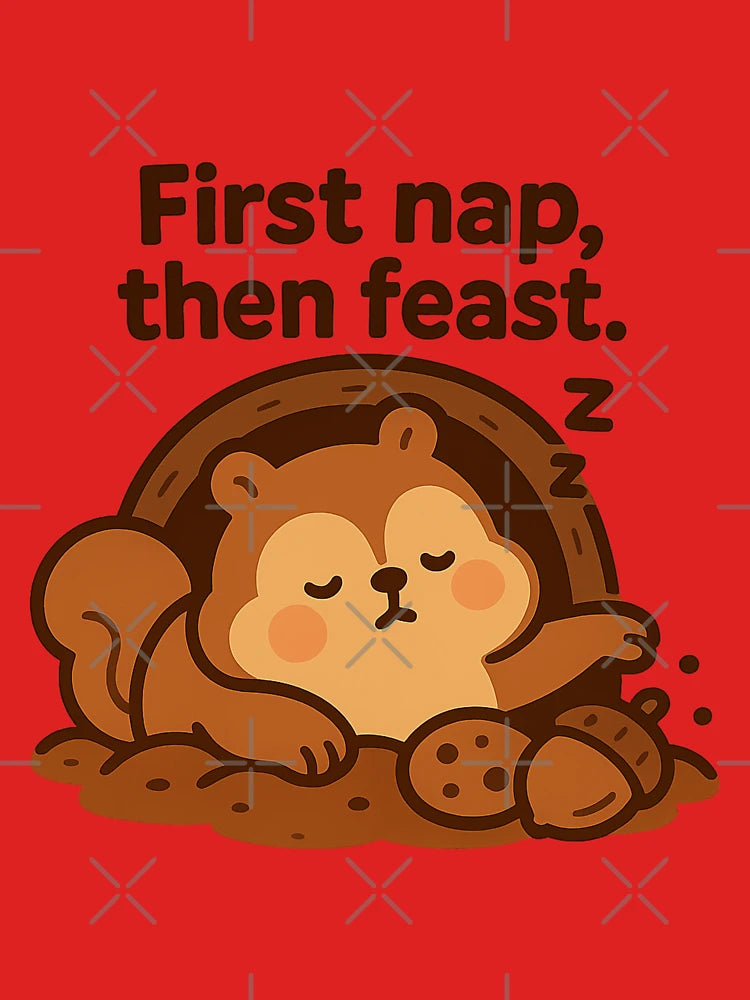 Cute Squirrel Mole Nap Snack Cozy Forest Animal Classic T-Shirt