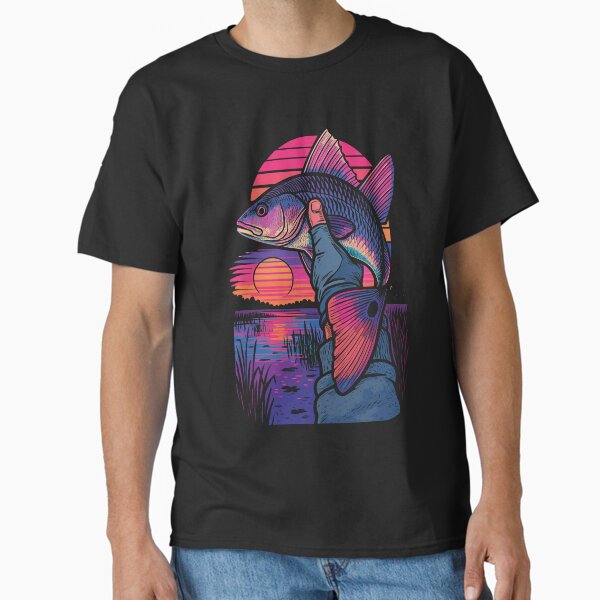 "Dad's Fishing Day" Outdoor Father's Day Fishing Tee Gift for Men Graphic Shirt | Sticker Classic T-Shirt