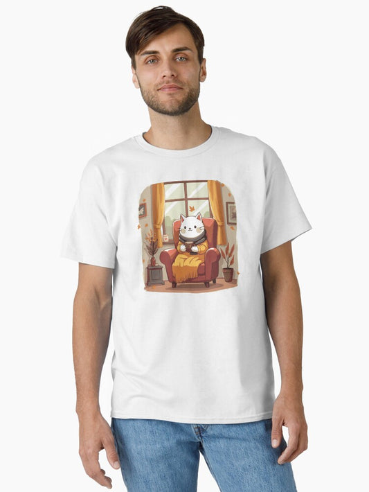 autumn vibes cat Classic T-Shirt Style001