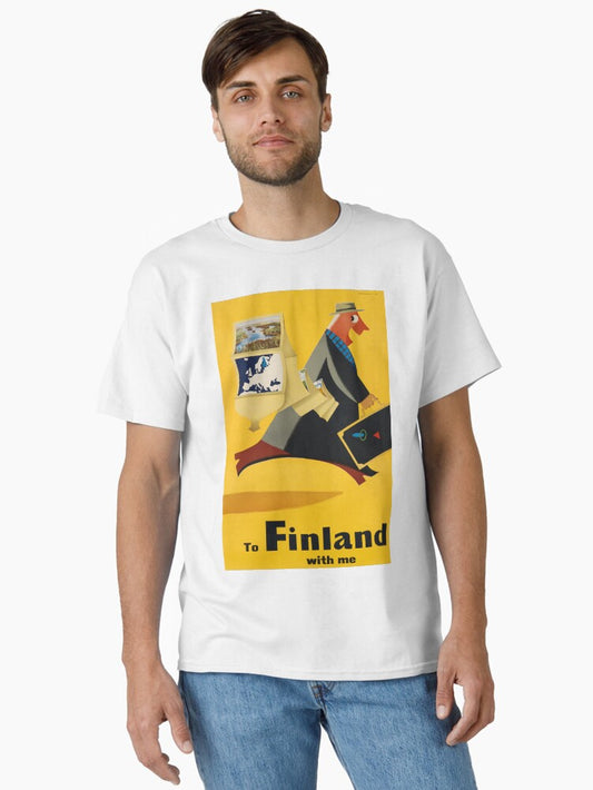 To Finland vintage travel poster Classic T-Shirt