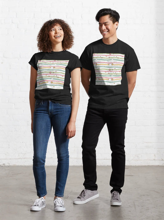Cute Whimsical Sunshine Pastel Pattern Classic T-Shirt