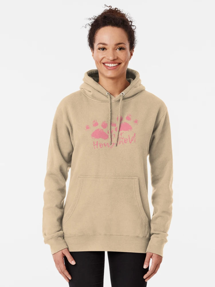 "Pet Household" Pawprint Grunge (Coral Pink) Classic T-Shirt