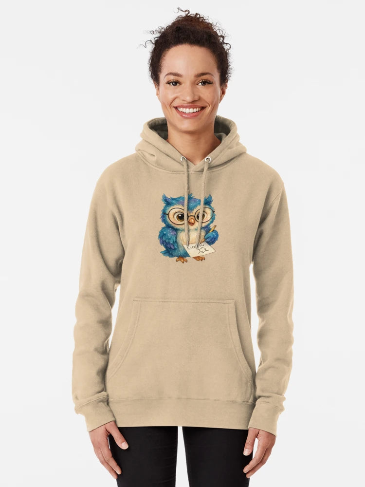 Cute Scientist Owl – Kawaii Blue Owl with Glasses and Formula Sticker Classic T-Shirt