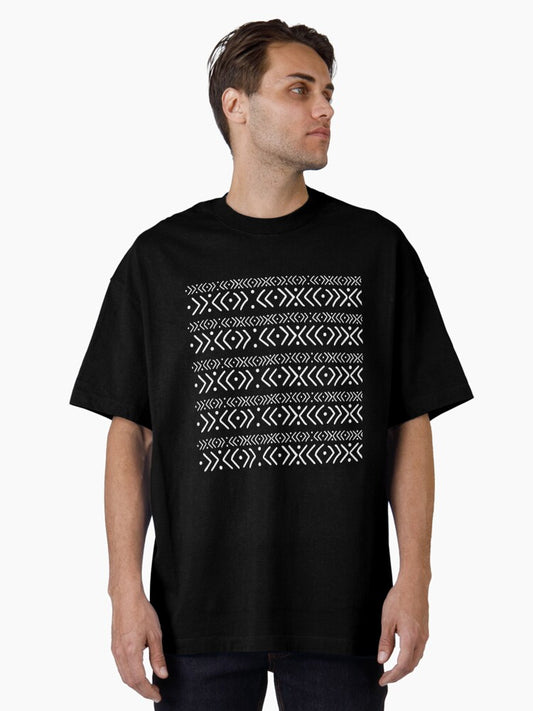 black BOGOLAN graphic Oversized T-Shirt