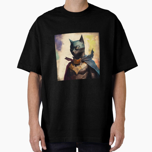 Black Cat Superhero 2 Oversized T-Shirt